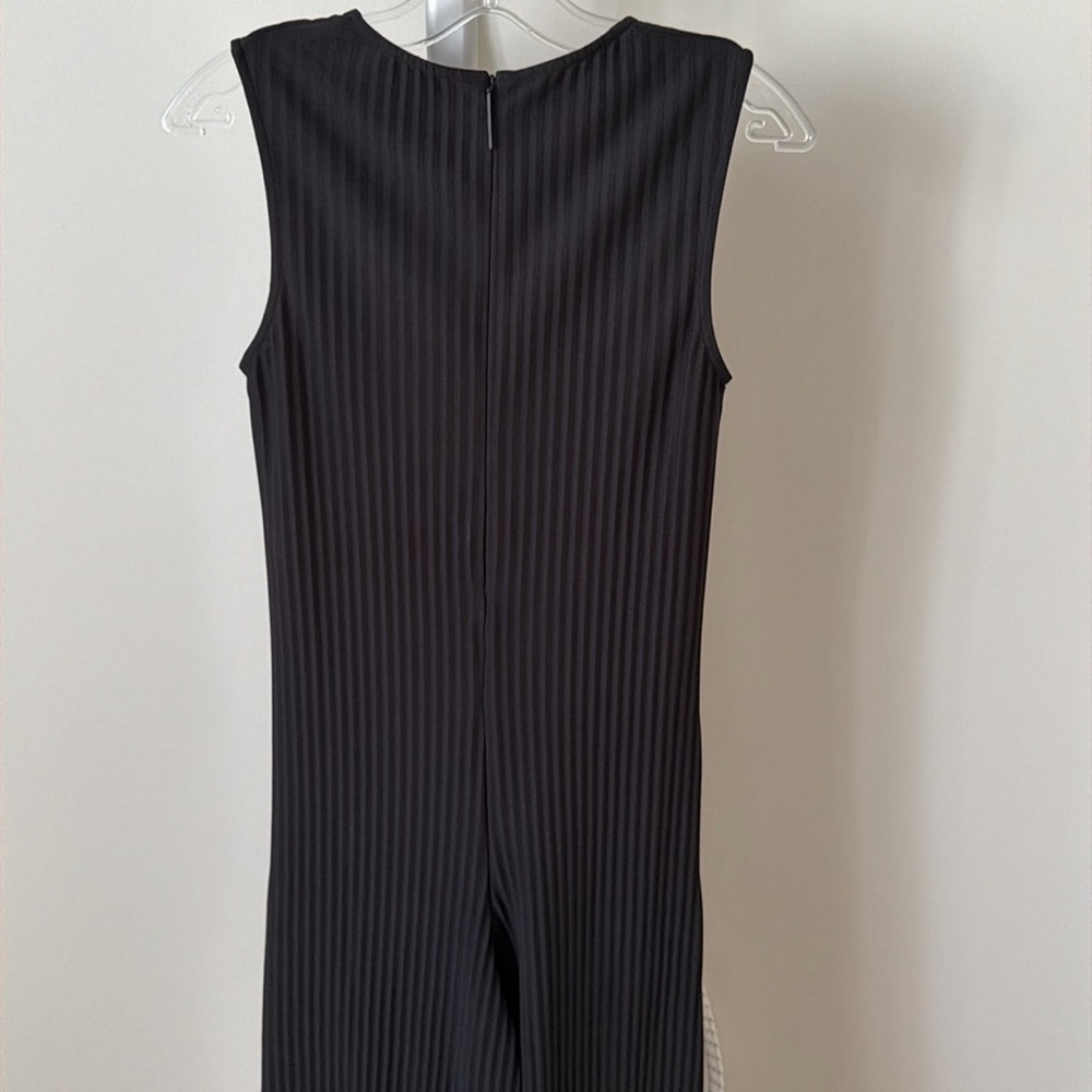 COS black pleated wide leg jumpsuit, size XS - Picture 6 of 12